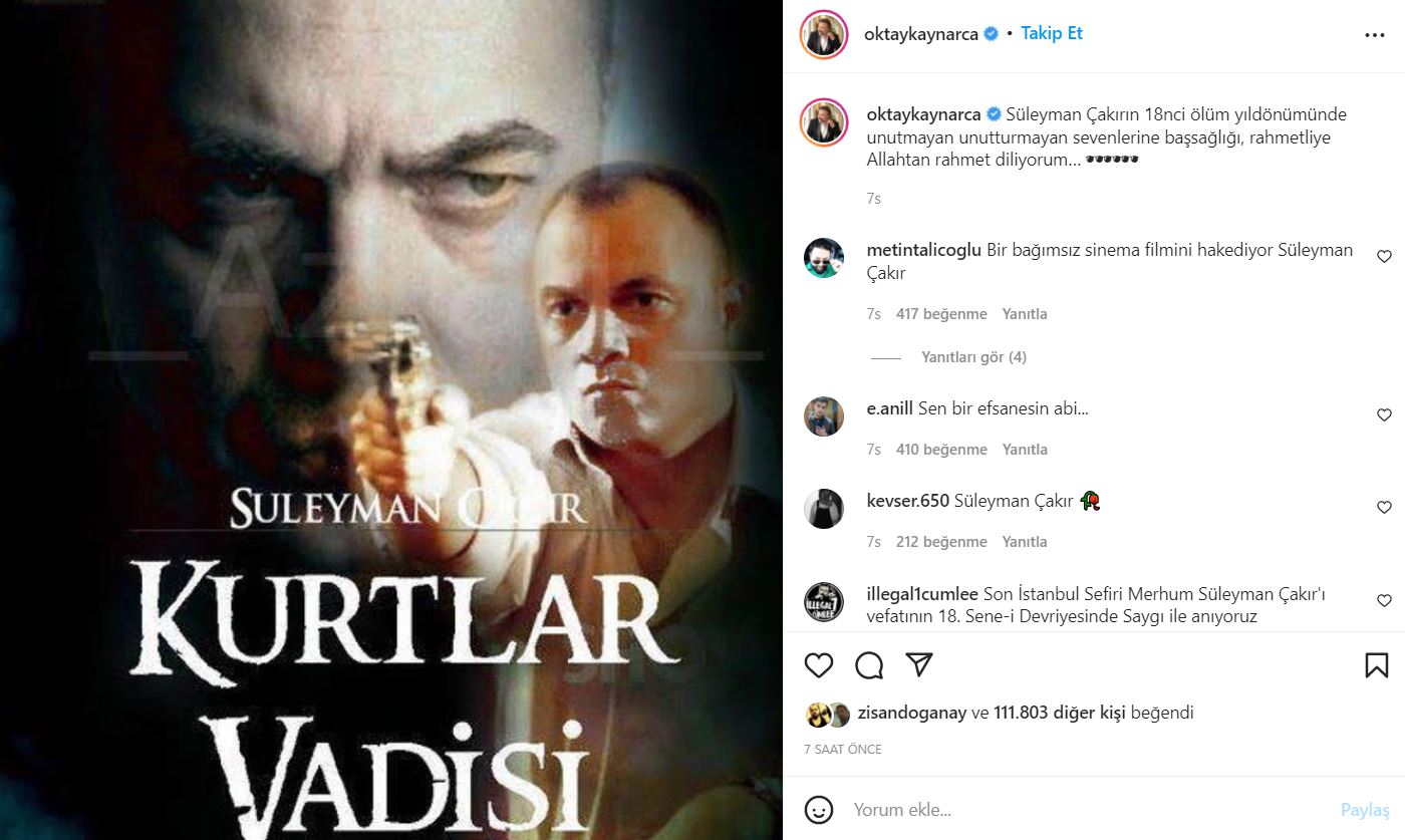 Kurtlar Vadisi’nin efsane karakteri Süleyman Çakır ölümünün 18. yılında anılıyor